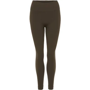 Costina rib Legging HW - Caffe