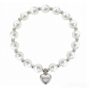 Mom Pearl Bracelet - Silver