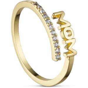 Mom Shinestone Ring - Gold