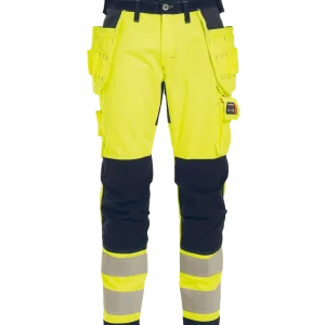 Flammehæmmende Tera TX håndværkerbuks, gul hi-vis (APC 1 / ELIM: 8,1 cal/cm²)