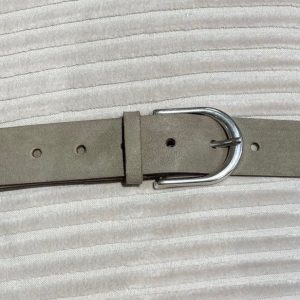 152409 | Vanzetti - 35 mm Suede Leather Belt Gråbrun